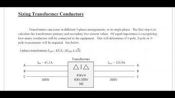 Section 26 CEC: Transformer conductor calculations
