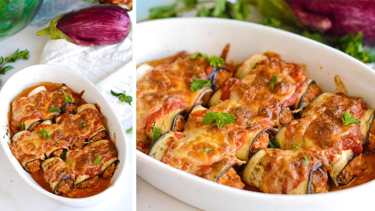 ROLLITOS de berenjena con ATÚN * Berenjenas RELLENAS al HORNO | Las María Cocinillas