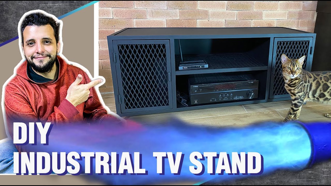FAÇA ESSE RACK PARA TV ESTILO INDUSTRIAL 100% AÇO - DIY - YouTube