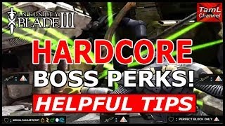 Infinty Blade 3: HARDCORE BOSS PERKS - HELPFUL TIPS! (Part 1)