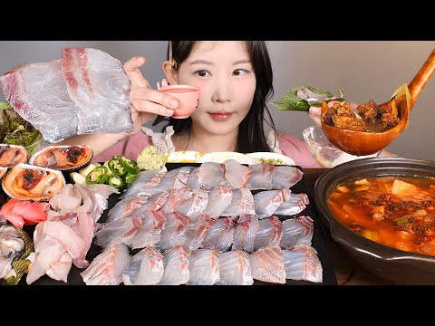 계획이 틀어진 날😏 모듬회 미더덕짜글이 피조개회 생굴 먹방 raw <strong>fish</strong> &amp;amp; <strong>water</strong> sea squirt soup [eating show] mukbang korean food