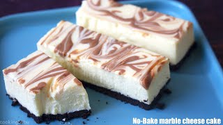 NoBake marble cheese cake 免焗雲石芝士蛋糕 適合新手製作♥マーブルレアチーズケーキ