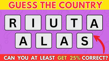 Can You Guess the Country by its Scrambled Name| Country Quiz Game| 9&10 Letter Country Names