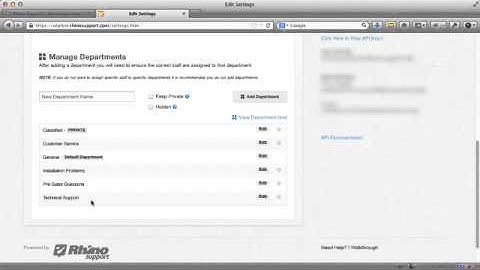 Rhino Support Wordpress Plugin - Department Access Video #3