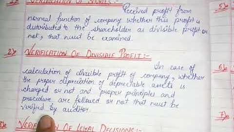 AUDITING-(CHAPTER-13)(PART-86)(AUDITORS DUTIES REGARDING DIVISIBLE PROFITS)