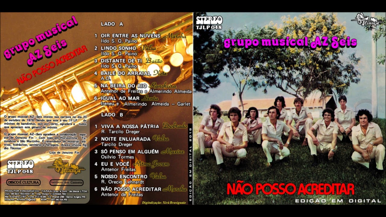 Grupo Musical ''AZ Seis'' - Vol.1 ''Não Posso Acreditar'' (1980, STEREO Full High Quality)