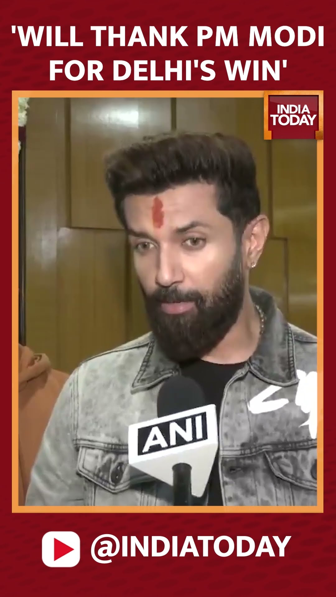 Union Minister Chirag Paswan Thanks PM Modi For Delhi Elections Victory | #shorts #delhiresults