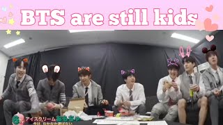 BTS are still kids !!!! 💜💜💜💜