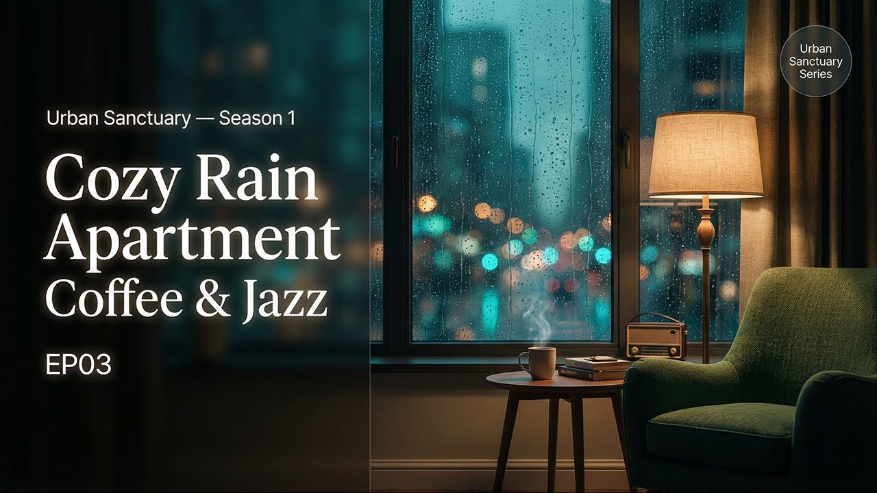 Urban Sanctuary — Cozy Rain Apartment Coffee & Jazz ☕🌧️비 내리는 아늑한 아파트, 커피와 재즈