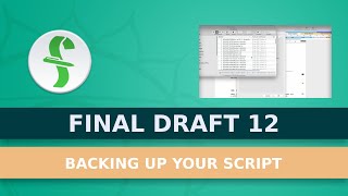 Backing Up Your Script In Final Draft 12