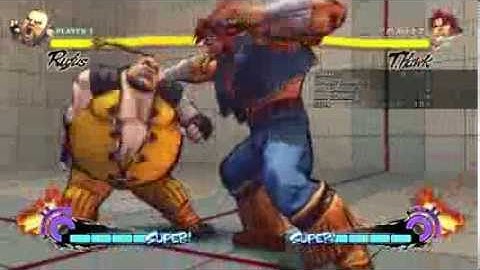 T. Hawk Unblockable j.HK on Rufus