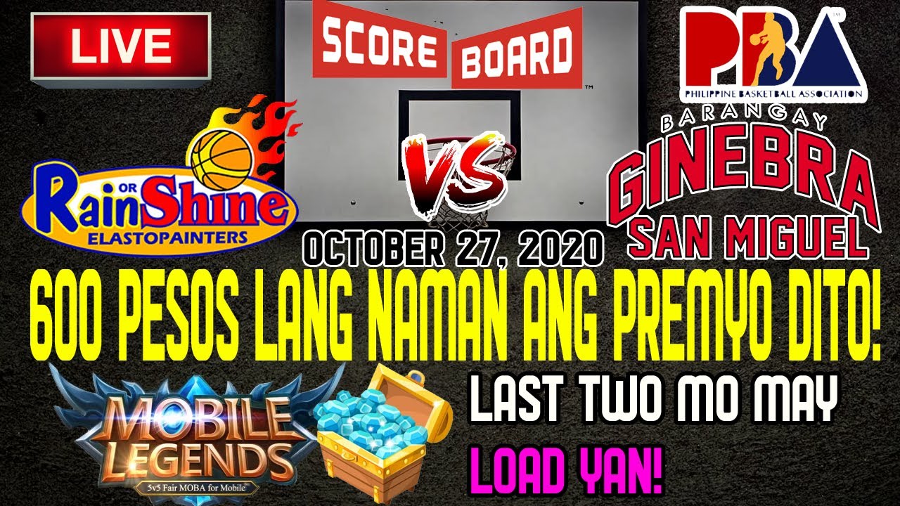 PBA LIVE SCORE BOARD GINEBRA Vs RAIN OR SHINE ALL FILIPINO CUP 2020 