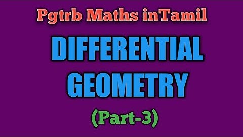 #DifferentialGeometry(part-3)#PgtrbMaths