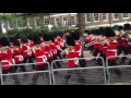 Guards massed bands march to beating retreat 2016