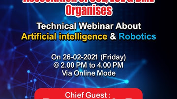 Artificial Intelligence and Robotics (Webinar)