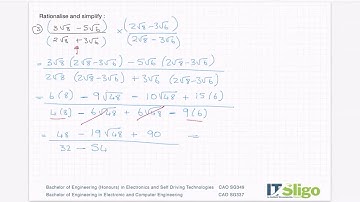 Surds Example 9 Leaving Cert Higher Level Maths