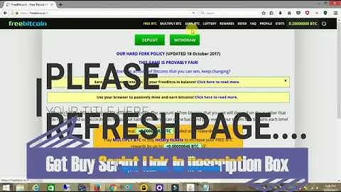 FREEBITCOIN NEW SCRIPT 100% NOVEMBER 2017
