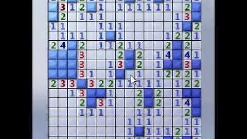 Playing minesweeper intemediate difficulty without flags