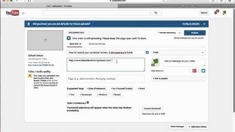 How to Upload Your Screenflow Video to Youtube