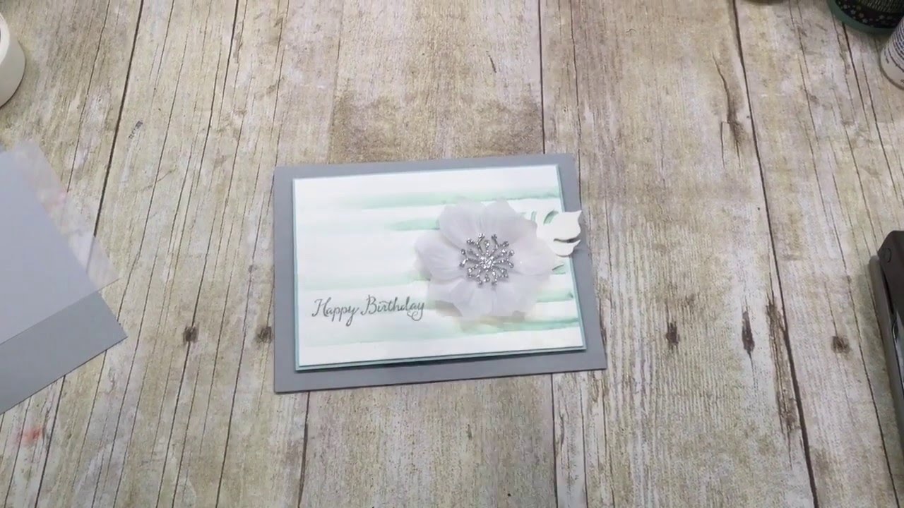 How to make a simple Vellum Flower Card YouTube