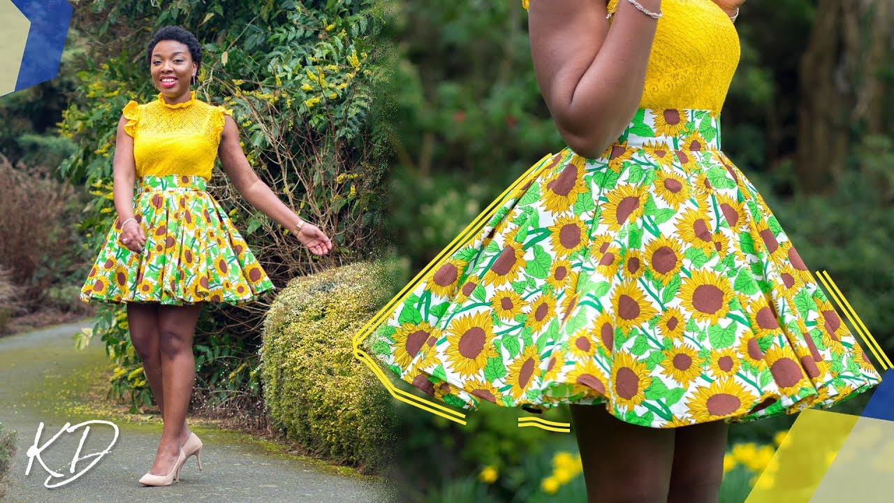 HOW TO: SEW BOX PLEATED CIRCLE SKIRT | KIM DAVE - YouTube