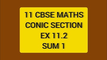 CBSE NCERT CLASS 11 MATHS CONIC SECTION EX 11.2 SUM 1 TO 6 (SOLUTION IN ENGLISH)