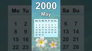 May 2000 Calendar