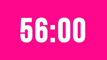 56 Minute Countdown Timer No Music With Alarm Clock At The End