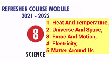8th standard science Refresher course English medium answer key @Kanishai