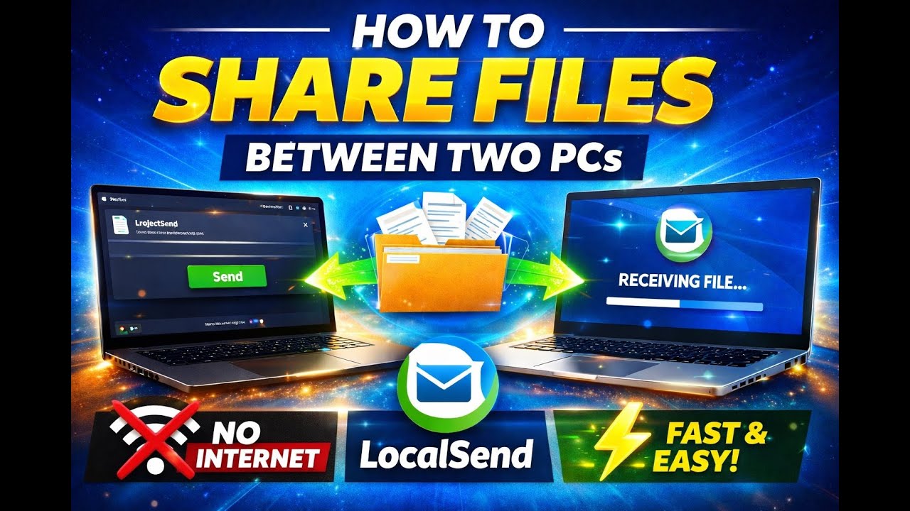 How to Share Files Between Two PCs or Laptops Using LocalSend(No ...