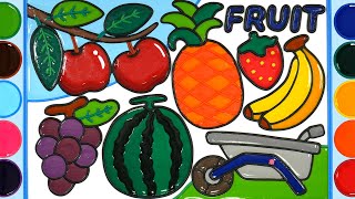 Fruit jelly, Apple Jelly Painting & Coloring | Menggambar Dan Mewarnai Buah Pisang