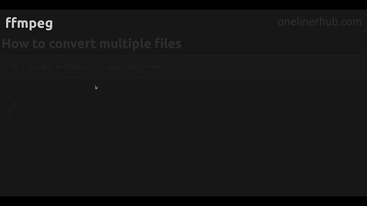 How to convert multiple files #ffmpeg