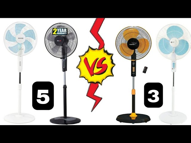 5 Blade Fan 3 Padestal Vs