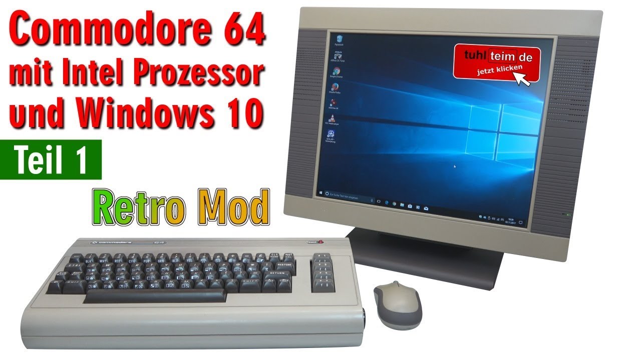 Commodore 64 mit Intel Prozessor und Windows 10 - C64 Retro Mod ... Commodore 64 mit Intel Prozessor und Windows 10 - C64 Retro Mod ...