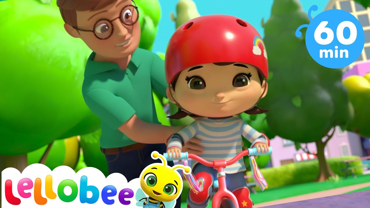 Bike Song - Learn to Cycle +More Nursery Rhymes & Kids Songs ABCs and 123s  | Lellobee - YouTube