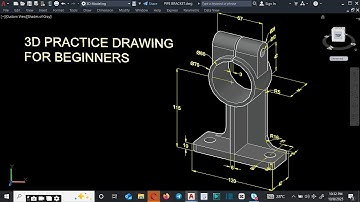AutoCAD 3D TUTORIAL: Modeling a 3D Pipe Bracket. #hycsdtutorials