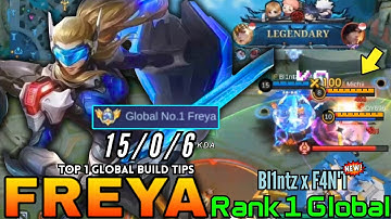 Freya Revamp Damage Build Showcase  - Top 1 Global Freya by Bl1ntz x F4N