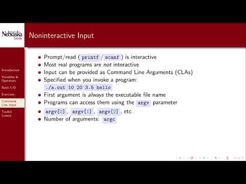 2.5 - Basics - Noninteractive Input