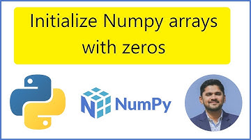 How to initialize Numpy arrays with zeros in Python