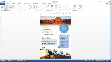 Microsoft word tutorial |How to Make Your Own Travel Brochure in Ms Word 2013