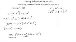 Solving Polynomial Equations
