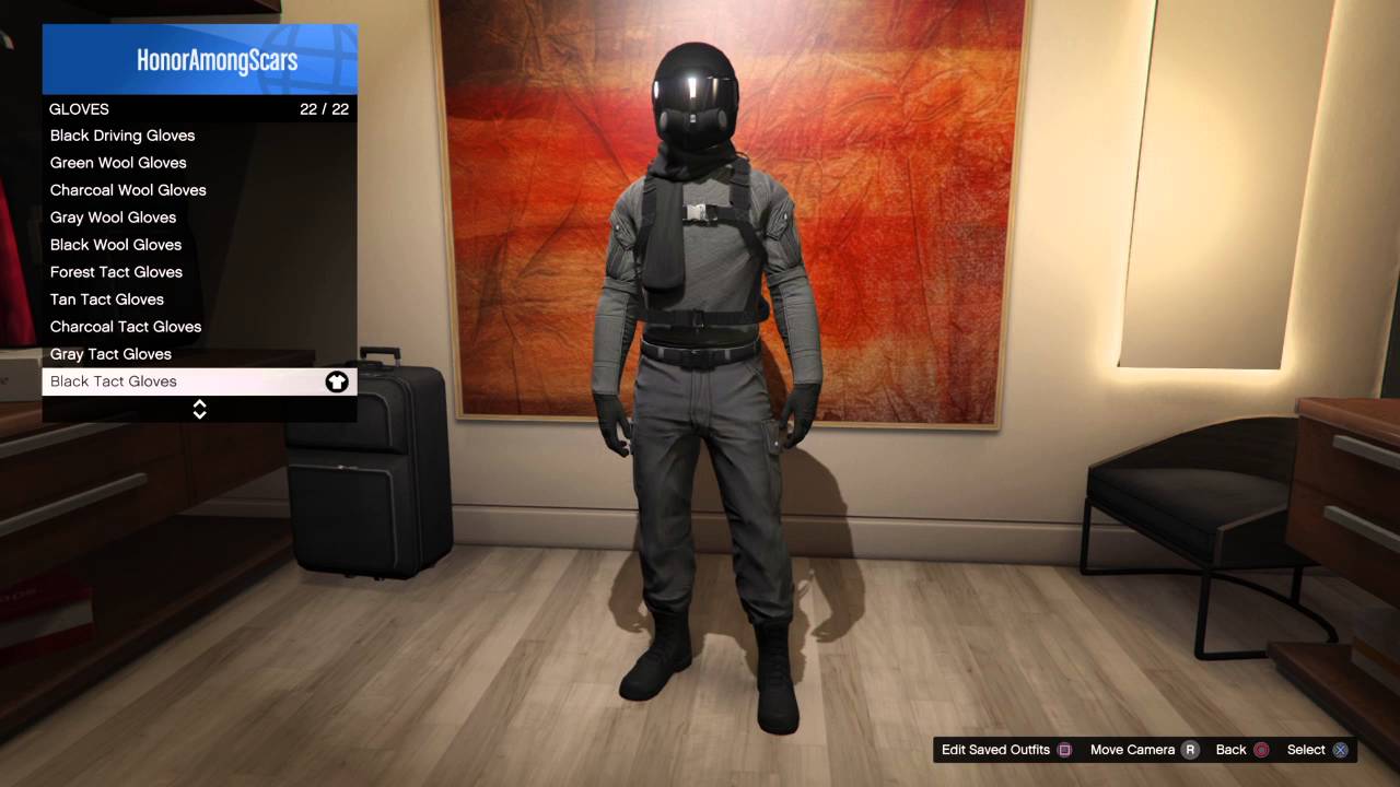 Grand Theft Auto 5 Online Suicide Squad Batman Outfit tutorial.