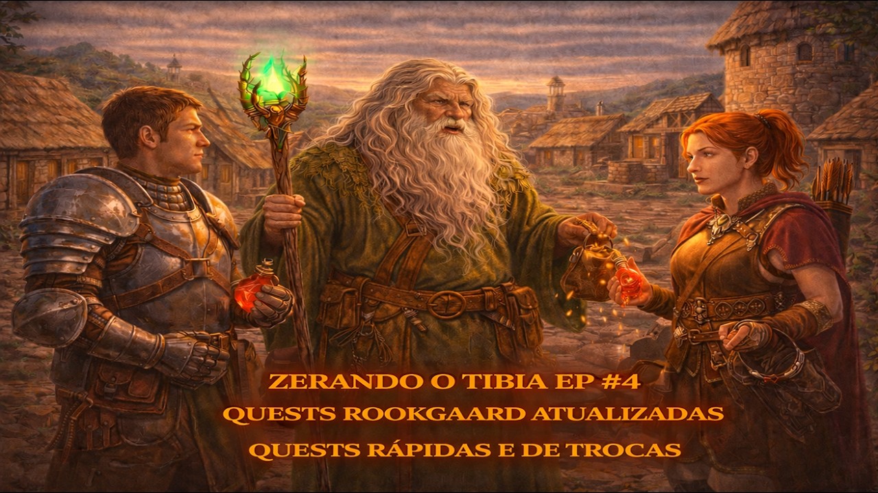 ZERANDO O TIBIA EP #4 | QUESTS ROOKGAARD ATUALIZADAS | QUESTS RÁPIDAS E ...