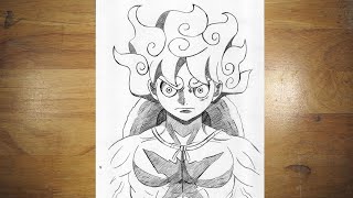 How to draw Luffy Gear 5 | Anime Drawing | One Piece