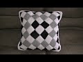 【アフガン編み】真ん中から編む正方形のクッションカバー【Tunisian Crochet 】Square cushion cover 【아후강뜨기】 사각형 쿠션 커버