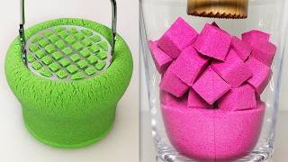 Satisfying Kinetic Sand Crushing Videos - Relaxing Soap Cutting ASMR for Sleep