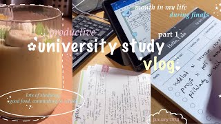 📁 uni study vlog | studying for finals, going to school, making food, planning etc. 🧸 part 1