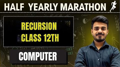 RECURSION | ISC CLASS 12 COMPUTER | Hritik Raj | #isc12 #isc #computer #yashmaheshwari #isc