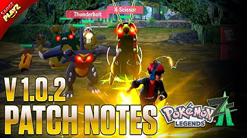 * NEW PATCH NOTES* V1.0.2 Patch Notes - Pokemon Legends Z-A