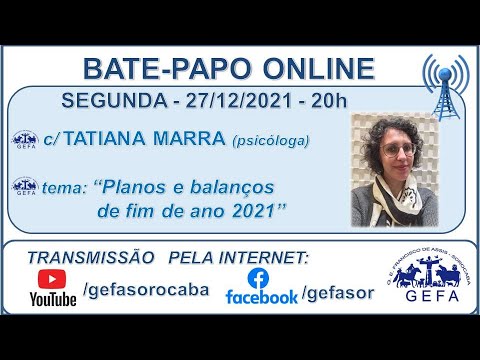 Assista: Bate-papo online - c/ TATIANA MARRA (27/12/2021)